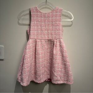 Love J Elegant Pink Tweed Dress Girls Size 130